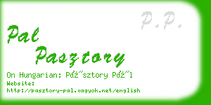 pal pasztory business card